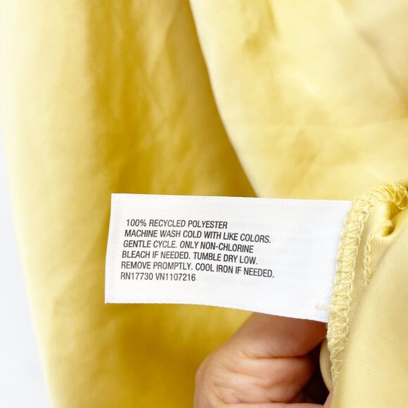 Isabel By Ingrid & Isabel Women's Yellow Satin V Neckline Slip Dress Size s - Picture 5 of 5